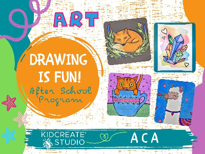 Kidcreate Studio - Johns Creek. ACA Elementary- Drawing is Fun! Weekly Class